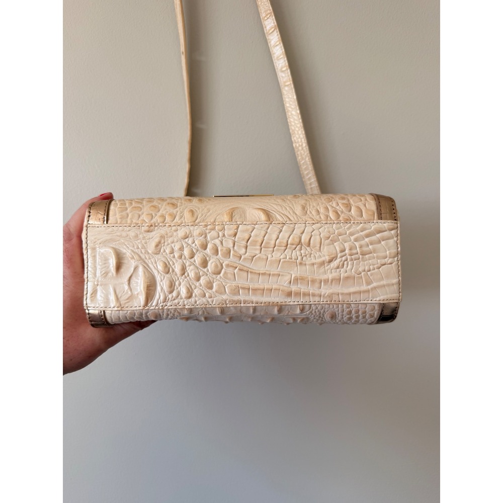 Brahmin Carrie Crossbody Bag Sunglow Dakota Snakeskin Croc Leather N67106000381 - Picture 6 of 15
